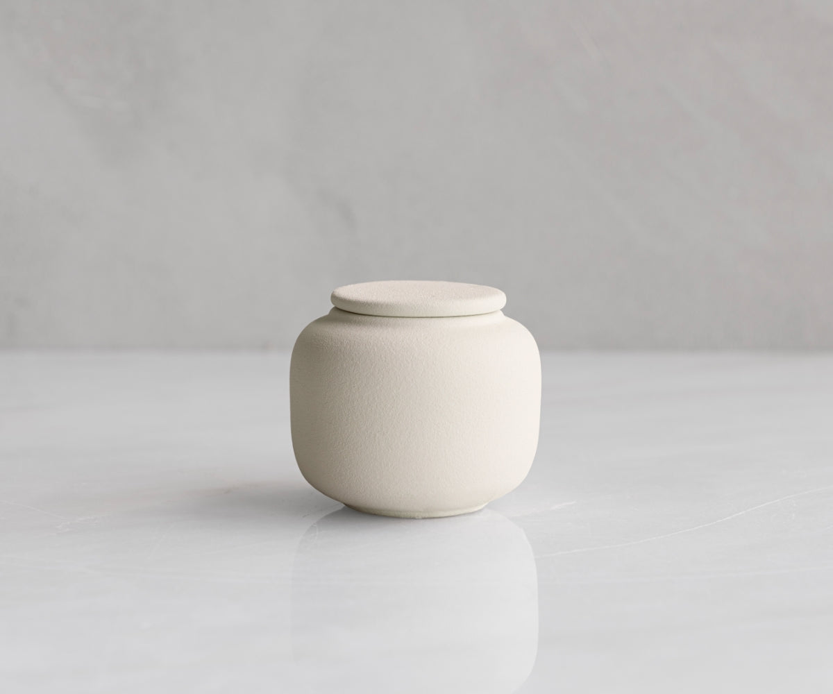 Mini Urne (Kora) – biologisch abbaubar – Beige – 50ml